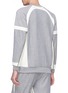 Back View - Click To Enlarge - 73333 - 'Linear' zip outseam colourblock stripe quilted sweatshirt