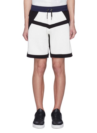 Main View - Click To Enlarge - 73333 - 'Stem' stripe inseam quilted sweat shorts