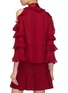 Back View - Click To Enlarge - ALICE & OLIVIA - 'Gia' ruffle sleeve silk cold shoulder pussybow blouse