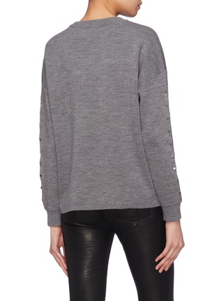 Back View - Click To Enlarge - ALICE & OLIVIA - 'Quintin' metal bar sleeve wool sweater