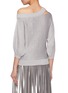 Back View - Click To Enlarge - ALICE & OLIVIA - Metallic cutout one-shoulder sweater