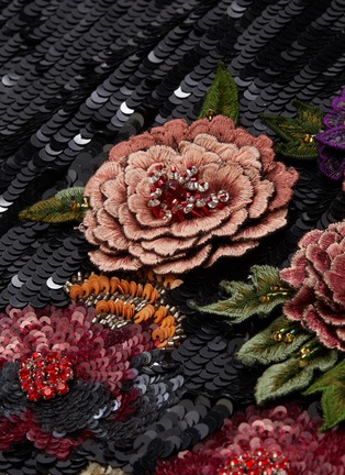 Detail View - Click To Enlarge - ALICE & OLIVIA - 'Ella' floral appliqué sequin skirt