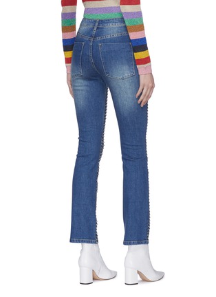 Back View - Click To Enlarge - ALICE & OLIVIA - 'Fabrice' glass crystal skinny bootcut jeans