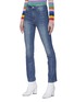 Front View - Click To Enlarge - ALICE & OLIVIA - 'Fabrice' glass crystal skinny bootcut jeans