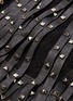Detail View - Click To Enlarge - ALICE & OLIVIA - 'Senna' stud leather fringe overlay Chantilly lace skirt