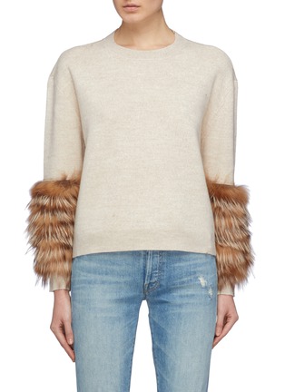Main View - Click To Enlarge - ALICE & OLIVIA - 'Sheila' fox fur cuff sweater