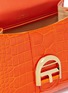 Detail View - Click To Enlarge - DELVAUX - 'Brillant Mini' patent alligator leather satchel
