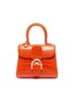 Main View - Click To Enlarge - DELVAUX - 'Brillant Mini' patent alligator leather satchel