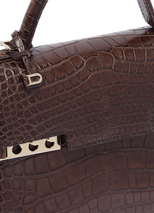 Detail View - Click To Enlarge - DELVAUX - 'Tempête Mini' alligator leather satchel