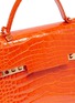 Detail View - Click To Enlarge - DELVAUX - 'Tempête MM' patent alligator leather satchel