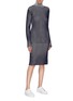 Figure View - Click To Enlarge - VICTORIA, VICTORIA BECKHAM - Stripe wool ottoman knit skirt