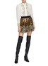 Figure View - Click To Enlarge - ALICE & OLIVIA - 'Zita' pleated sleeve graphic embellished blouse
