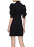 Back View - Click To Enlarge - ALICE & OLIVIA - 'Brenna' puff sleeve mock neck dress