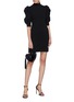 Figure View - Click To Enlarge - ALICE & OLIVIA - 'Brenna' puff sleeve mock neck dress