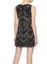 Back View - Click To Enlarge - ALICE & OLIVIA - 'Clyde' graphic beaded shift dress