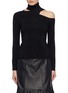 Main View - Click To Enlarge - ALICE & OLIVIA - 'Elodie' cutout shoulder embellished turtleneck sweater