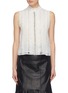 Main View - Click To Enlarge - ALICE & OLIVIA - 'Valentine' strass trim lace mock neck top
