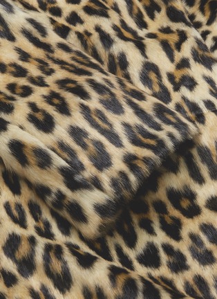  - ALICE & OLIVIA - 'Kylie' detachable jersey hood leopard print coat