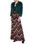 Figure View - Click To Enlarge - ALICE & OLIVIA - 'Athena' chevron stripe maxi skirt