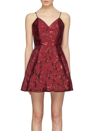 Main View - Click To Enlarge - ALICE & OLIVIA - 'Anette' floral jacquard sleeveless mini dress