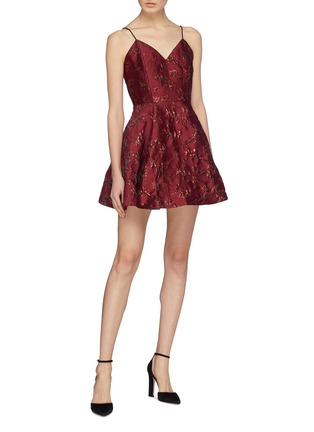 Figure View - Click To Enlarge - ALICE & OLIVIA - 'Anette' floral jacquard sleeveless mini dress