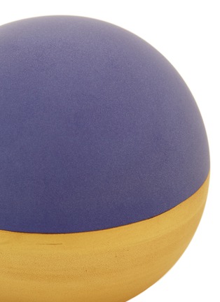 Detail View - Click To Enlarge - BOSA - Sphere small sculpture – Satin Cyan Blue/Matt Gold