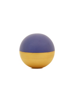 Main View - Click To Enlarge - BOSA - Sphere small sculpture – Satin Cyan Blue/Matt Gold