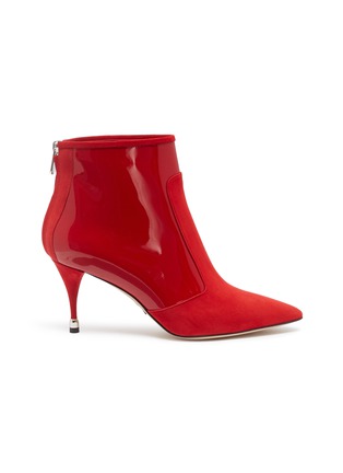 Main View - Click To Enlarge - PAUL ANDREW - 'Citra' suede and patent leather ankle boots