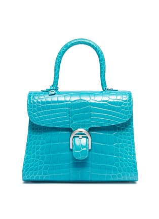 Main View - Click To Enlarge - DELVAUX - 'Brillant MM' patent alligator leather satchel