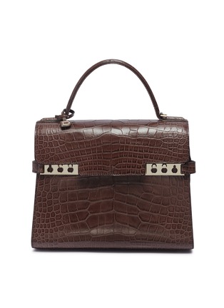 Main View - Click To Enlarge - DELVAUX - 'Tempête MM' alligator leather satchel