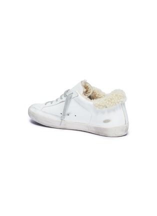 Detail View - Click To Enlarge - GOLDEN GOOSE - 'Superstar' shearling lined leather sneakers