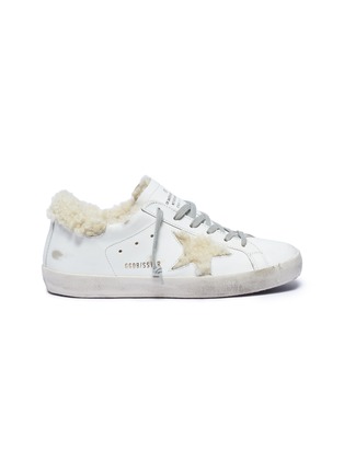 Main View - Click To Enlarge - GOLDEN GOOSE - 'Superstar' shearling lined leather sneakers
