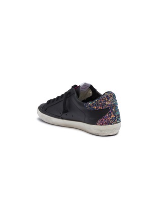 Detail View - Click To Enlarge - GOLDEN GOOSE - 'Superstar' glitter counter leather sneakers