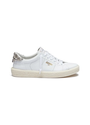 Main View - Click To Enlarge - GOLDEN GOOSE - 'Tennis' strass leather sneakers