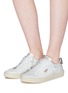 Figure View - Click To Enlarge - GOLDEN GOOSE - 'Tennis' strass leather sneakers