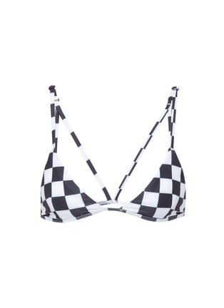 Main View - Click To Enlarge - ABYSSE - 'Dawn' checkerboard triangle bikini top