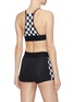 Back View - Click To Enlarge - ABYSSE - 'Kay' checkerboard back racerback sports bra