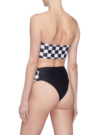 Back View - Click To Enlarge - ABYSSE - 'Bardot' checkerboard bandeau top