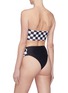 Back View - Click To Enlarge - ABYSSE - 'Benson' checkerboard outseam high waist bikini bottoms