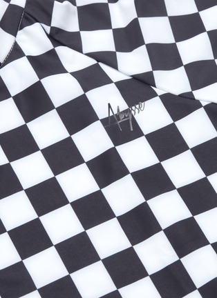  - ABYSSE - 'Billie' tie open back checkerboard one-piece swimsuit