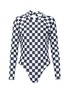 Main View - Click To Enlarge - ABYSSE - 'Billie' tie open back checkerboard one-piece swimsuit