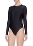 Figure View - Click To Enlarge - ABYSSE - 'Billie' tie open back one piece swimsuit