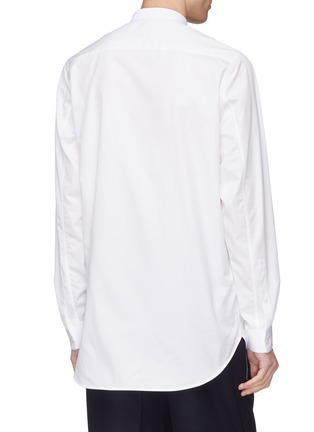 Back View - Click To Enlarge - JIL SANDER - Mandarin collar layered placket shirt