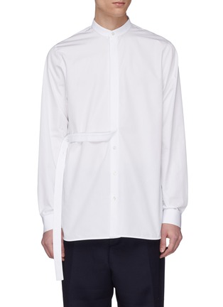 Main View - Click To Enlarge - JIL SANDER - Mandarin collar layered placket shirt