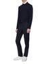 Figure View - Click To Enlarge - JIL SANDER - Jersey long sleeve polo shirt