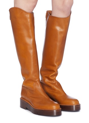 Figure View - Click To Enlarge - CLERGERIE - 'Canada' platform leather boots