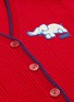  - GUCCI - Elephant logo appliqué wool cardigan