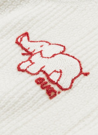  - GUCCI - Elephant logo appliqué wool sweater