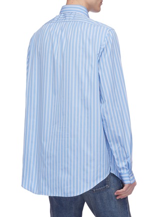 Back View - Click To Enlarge - GUCCI - Stripe half button placket shirt
