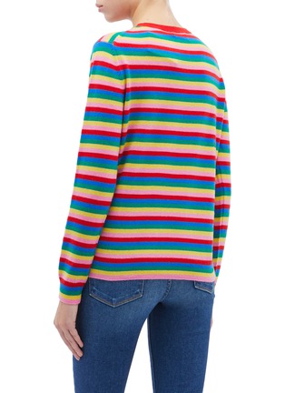 Back View - Click To Enlarge - CHINTI & PARKER - x Hello Kitty® appliqué stripe wool-cashmere sweater